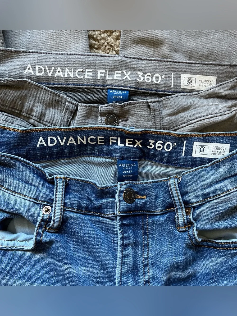 Bundle of 2 Arizona advance flex 360 slim fit jeans size 29x34
